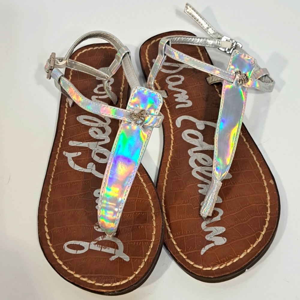 Sam Edelman Sz5 Halographic & Silver Sandals!